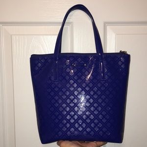 Authentic Kate Spade handbag, EUC, blue spades